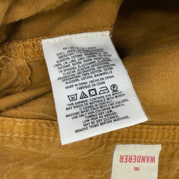 BY ANTHROPOLOGIE Pants 27 The Wanderer Mid Rise Chino Utility British Tan - Picture 8 of 13